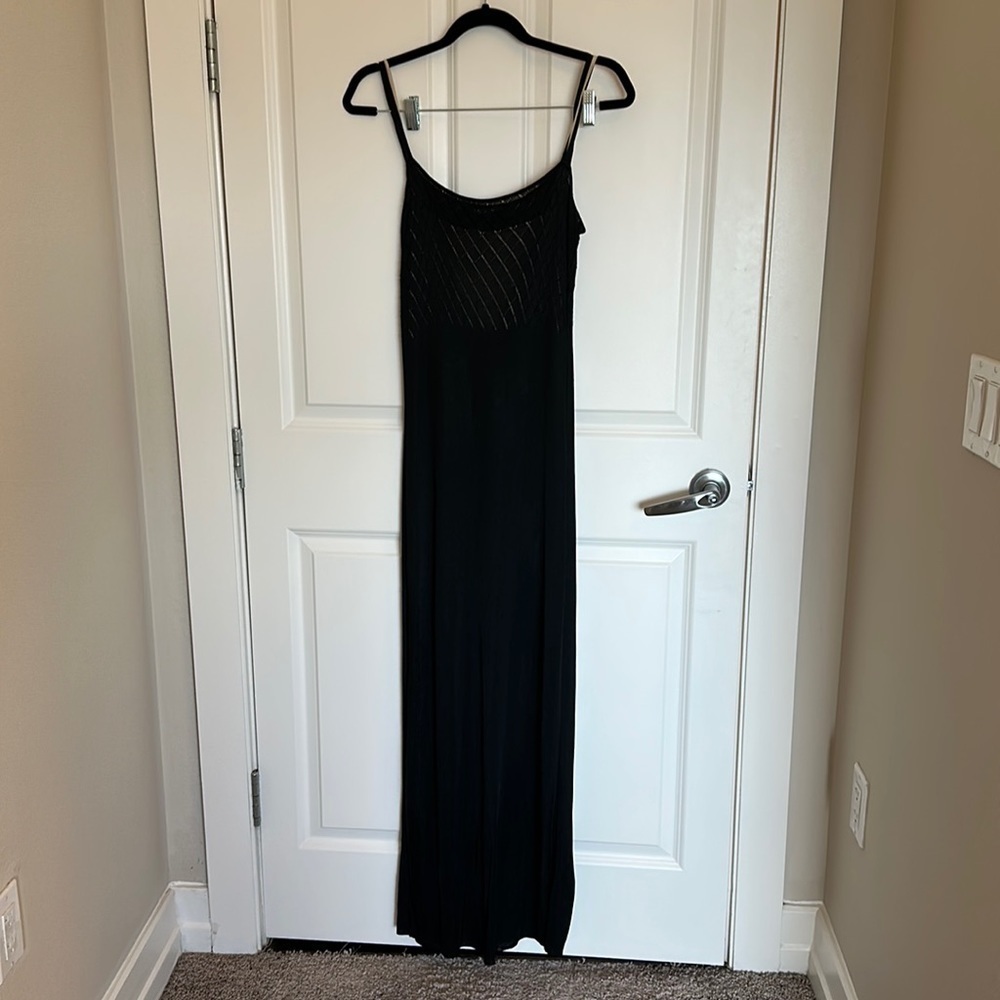 Laundry by shelli segal black two tone maxi dress size large